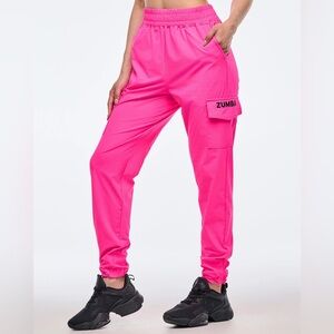 Zumba Neon Pink Cargo Joggers